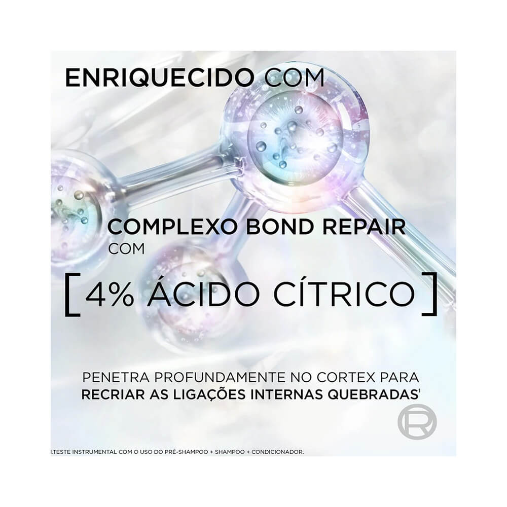 Ilustração de moléculas representando o Complexo Bond Repair e Ácido Cítrico em ação